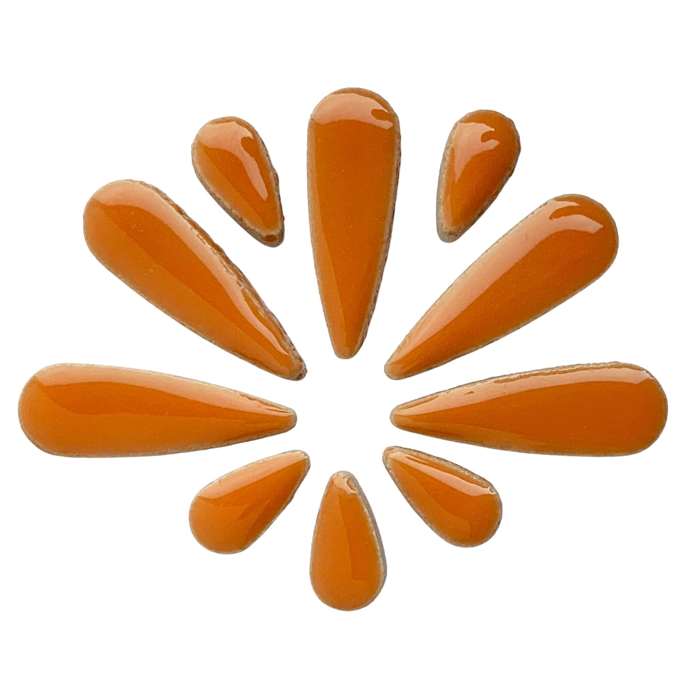 Ceramic Teardrops  Orange