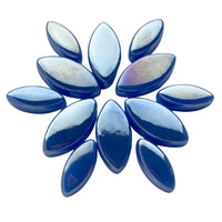 Ottoman Bloemblaadjes Parelmoer Blauw