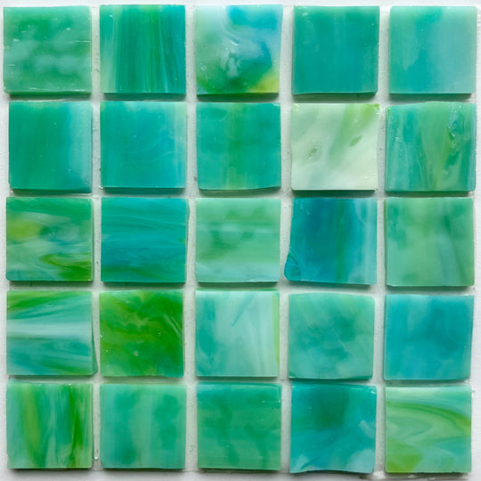 Mosaico de Vidrio Tiffany Glacier 20mm  Pez Loro