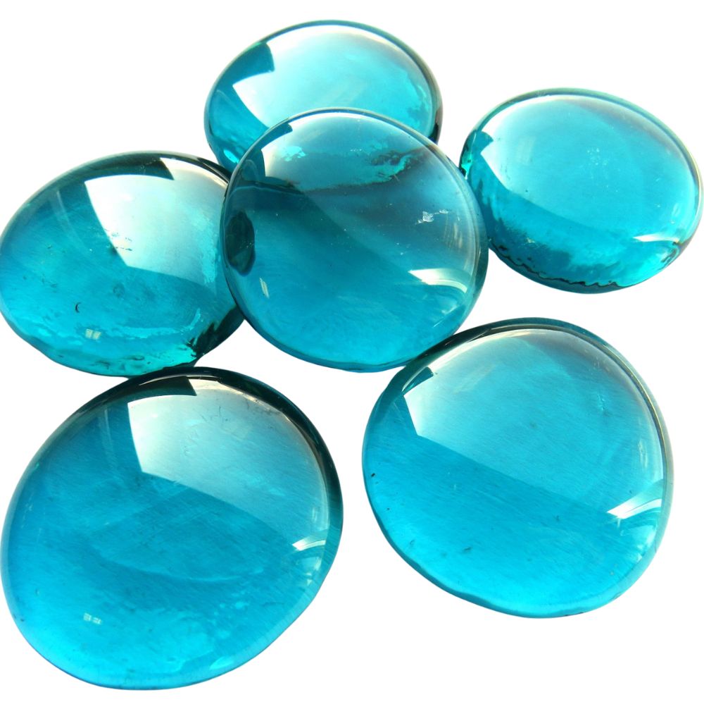 Gocce di vetro XL 30-36mm Ciano Cristallo