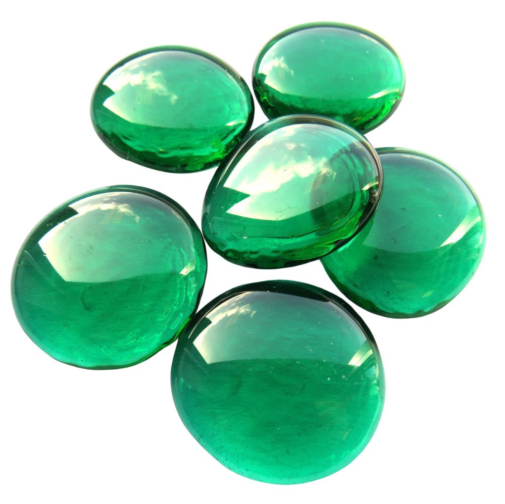 Gocce di vetro XL 30-36mm Smeraldo Cristallo