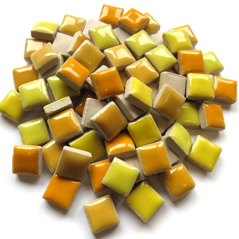 Cerámica de 12 mm mezcla amarillo-naranja
