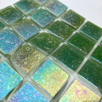 Iridescent Glass Mosaic 20mm Lush