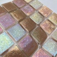 Iridescent Glass Mosaic 20mm Titian