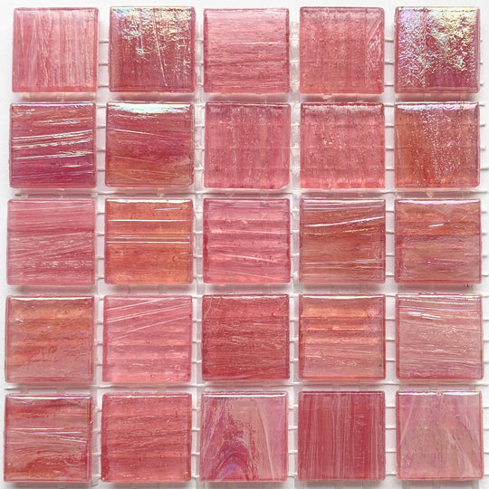 Glasmosaik Gold 20mm  Rosa