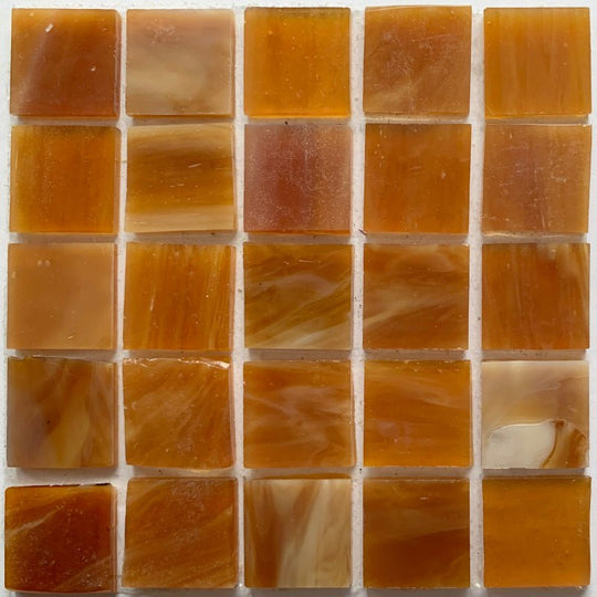 Glasmosaik Tiffany-Glas 20mm  Buttertoffee