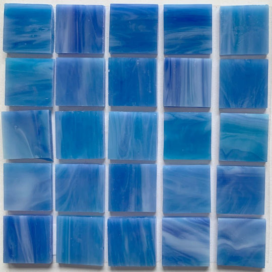 Glasmosaik Tiffany-Glas 20mm  Traumblau