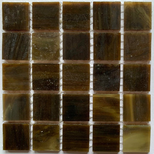 Glasmosaik Tiffany-Glas 20mm  Eiche
