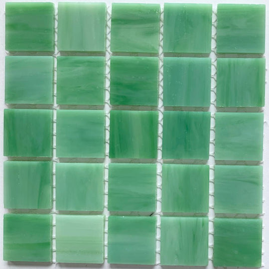 Mosaico de Vidrio Tiffany Glacier 20mm Verde Musgo