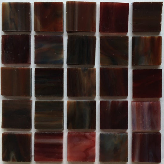 Mosaico de Vidrio Tiffany Glacier 20mm Sangre de Buey
