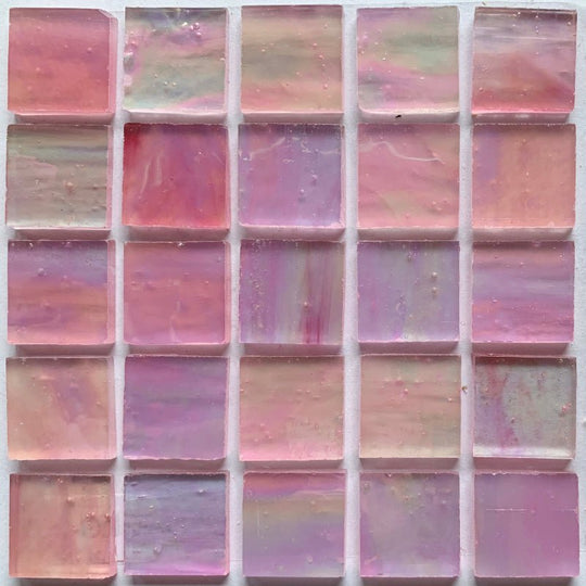 Mosaico de Vidrio Tiffany Glacier 20mm Rosa