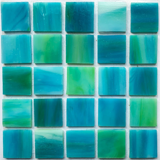 Mosaico de Vidrio Tiffany Glacier 20mm Verde Mar