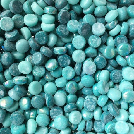 Gotas de Vidrio 12mm Mezcla Verde Azul