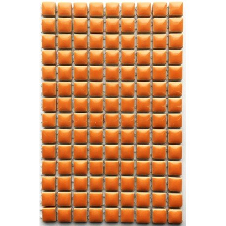 Verre Mosaique - glass mosaic -Glasmosaik-glasmozaïek-Keramiek 10mm Mandarijn - mosaicshop