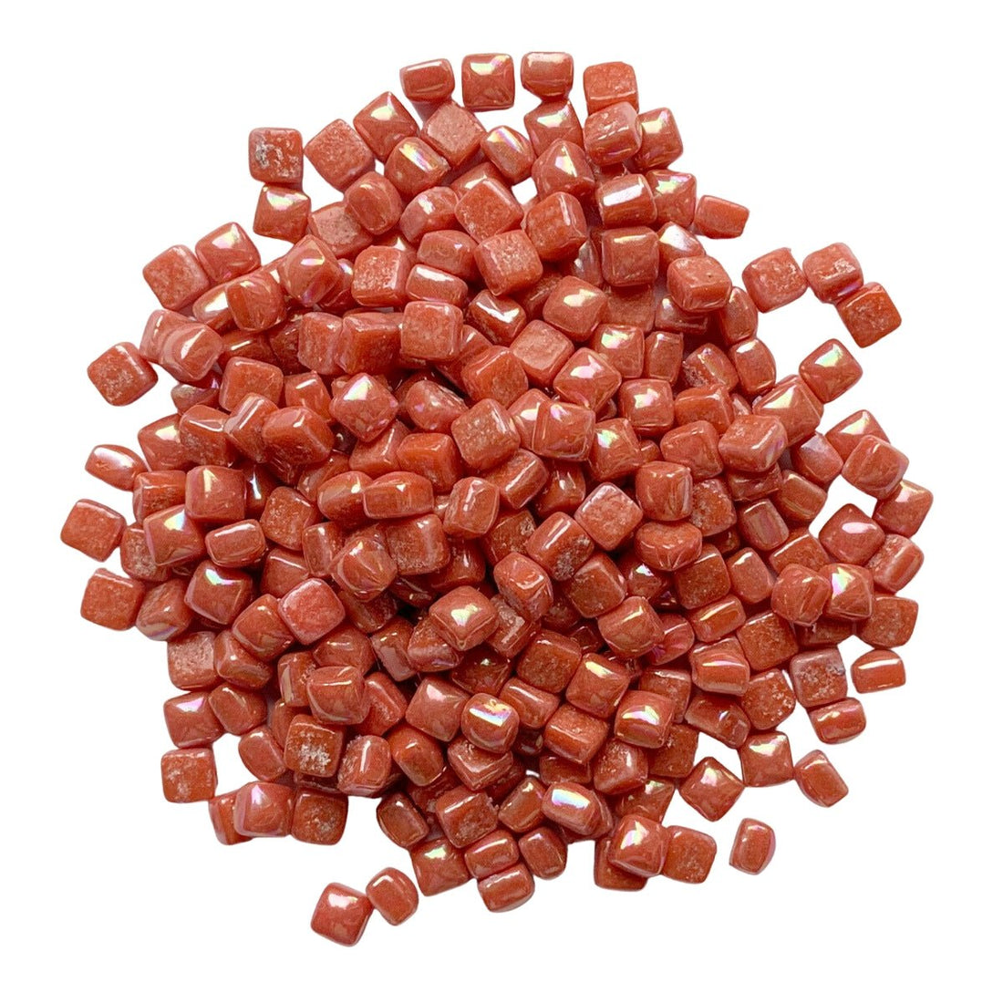 Verre Mosaique - glass mosaic -Glasmosaik-glasmozaïek-Micro Glasmozaiek 4,8mm Parelmoer Watermeloen - mosaicshop