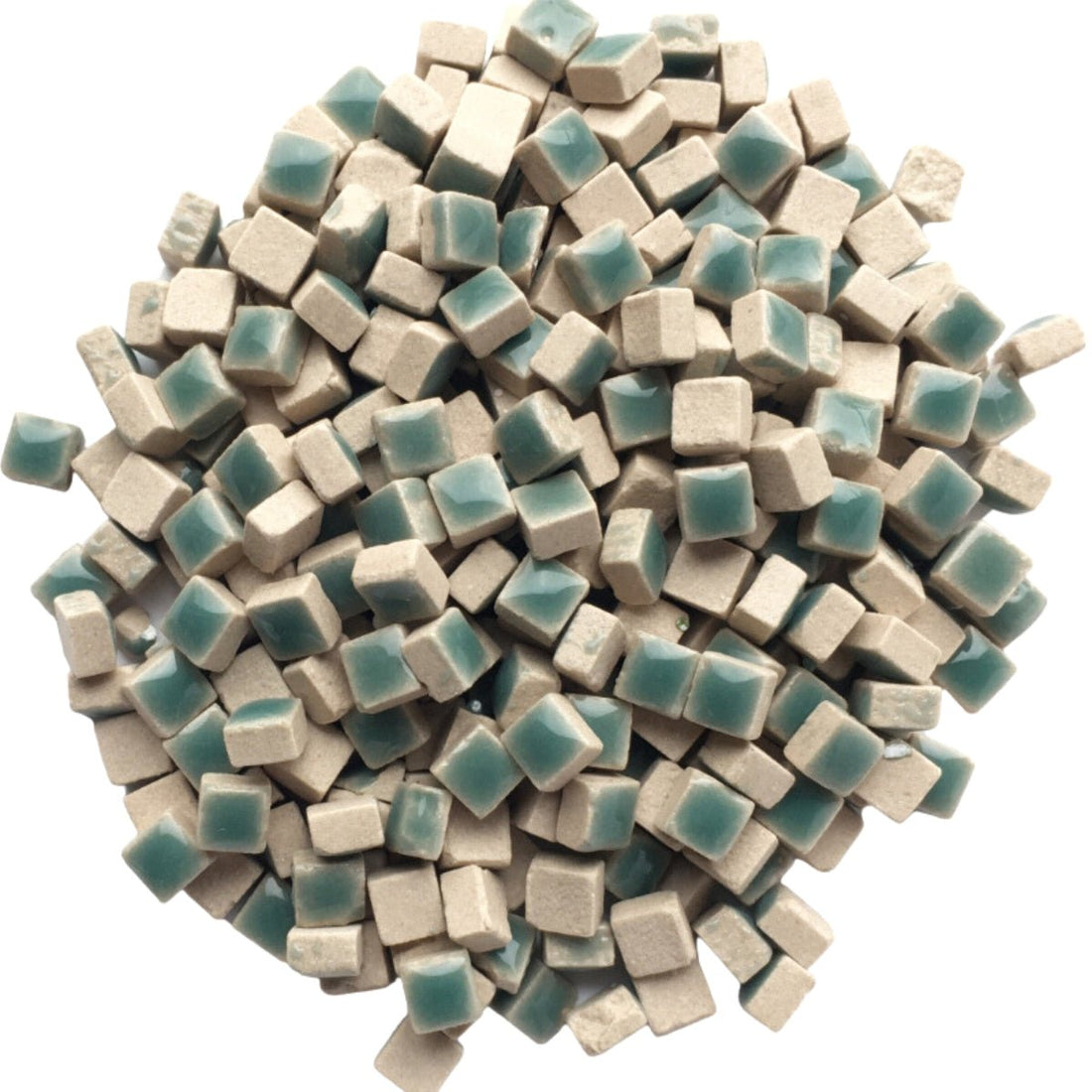 Verre Mosaique - glass mosaic -Glasmosaik-glasmozaïek-Micro Keramiek 5mm Phetalogroen - mosaicshop