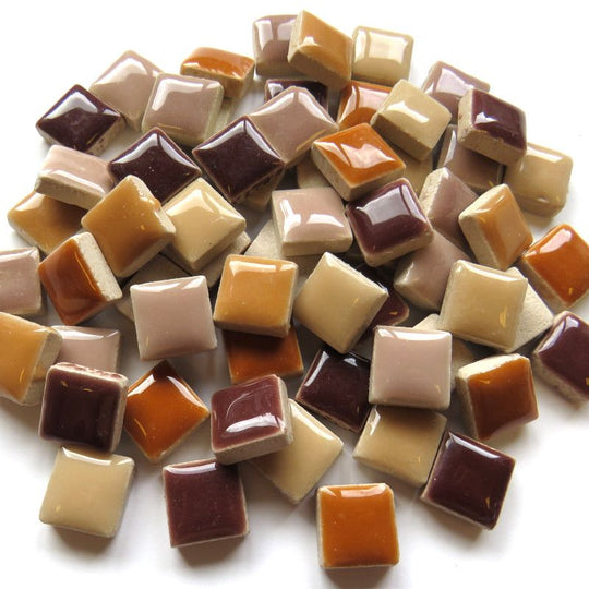 Keramik 12 mm Braun-Creme-Mischung