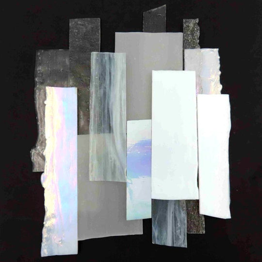 Frammenti di vetro XL bianco