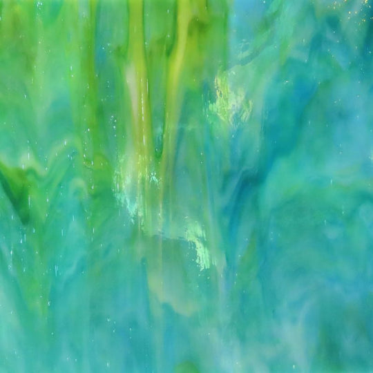 Glasplatte Blaugrün Marmoriert Irisiert