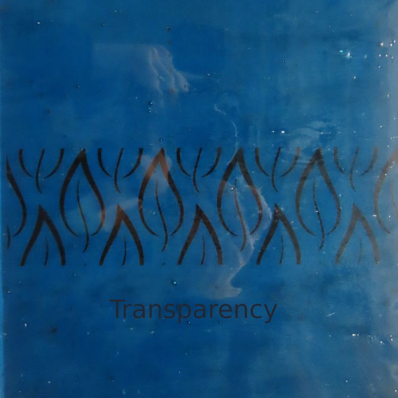 Plaque de Verre Bleu Acier