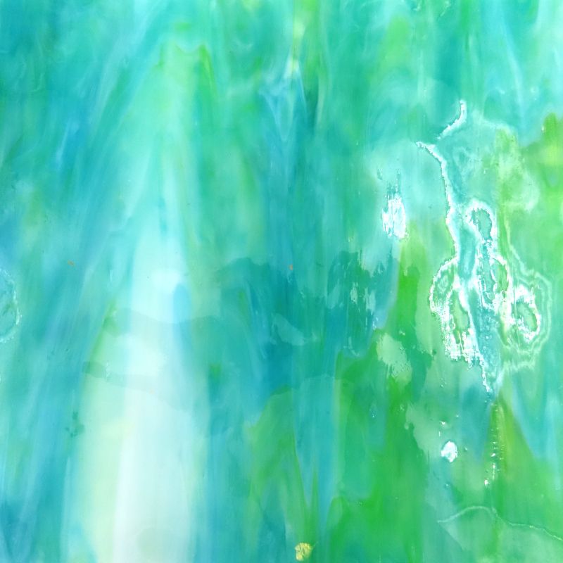 Plaque de Verre Vert Mer Moucheté