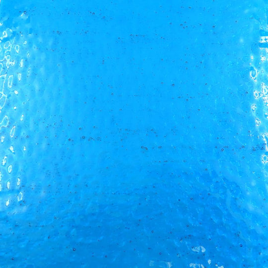 Plaque de Verre Turquoise Martelé