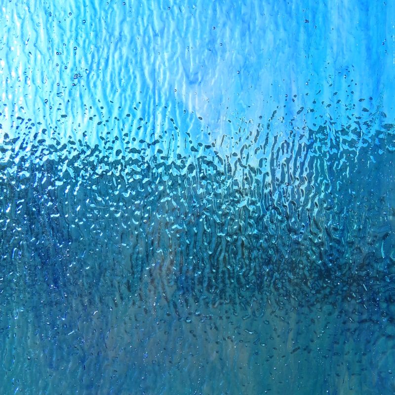 Plaque de Verre Turquoise Vague Ondulée