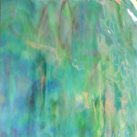 Glasplaat  Zacht Cyaan Gemarmerd Iriserend