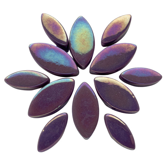 Ottoman Bloemblaadjes Parelmoer Magenta