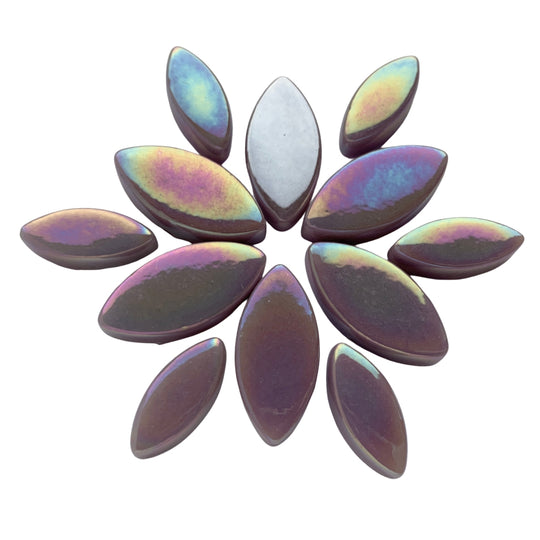 Ottoman Bloemblaadjes Parelmoer Lila