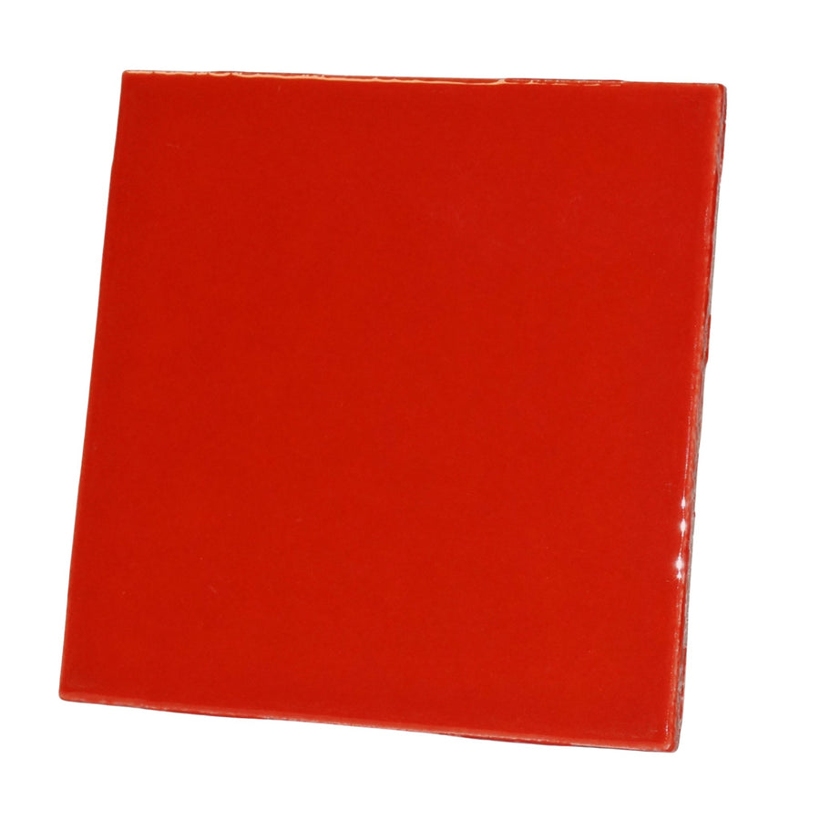 Piastrella in porcellana rossa 10cm