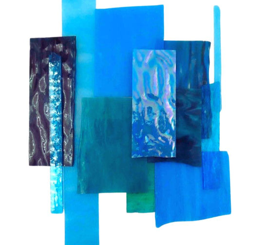 Frammenti di vetro XL Blu Mare