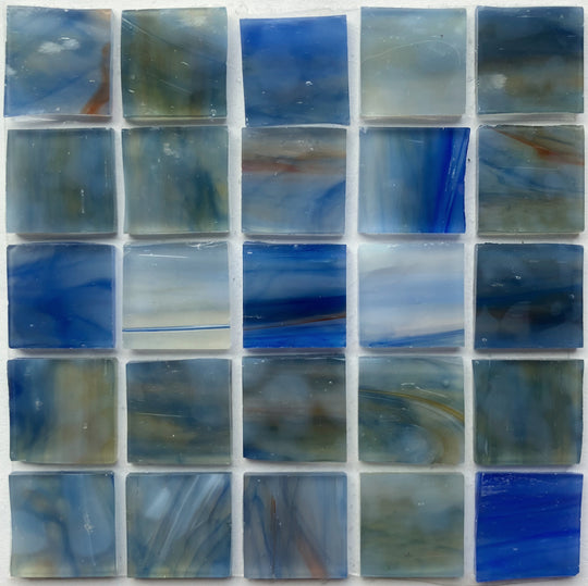 Pâtes de Verre Tiffany 20mm  Bleu Des Marées