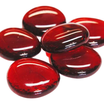 Gocce di vetro XL 30-36mm Rosso Cristallo