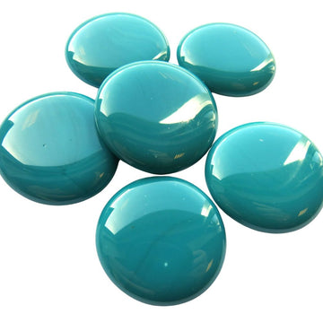 Glasdruppels XL 30-36mm Cyaan
