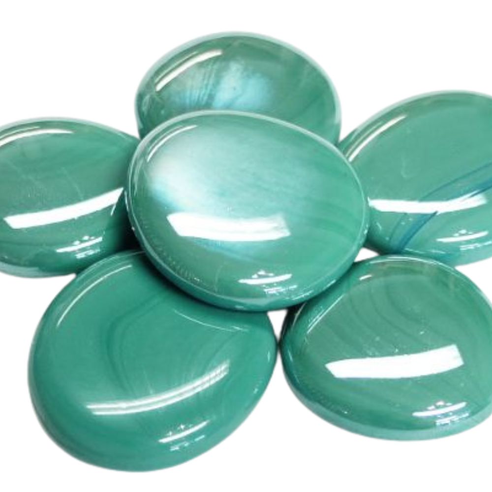 Gemas de Vidrio XL 30-36mm Cian Ópalo