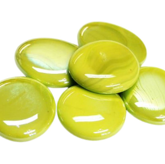 Billes de Verre XL 30-36mm  Kiwi Irisée