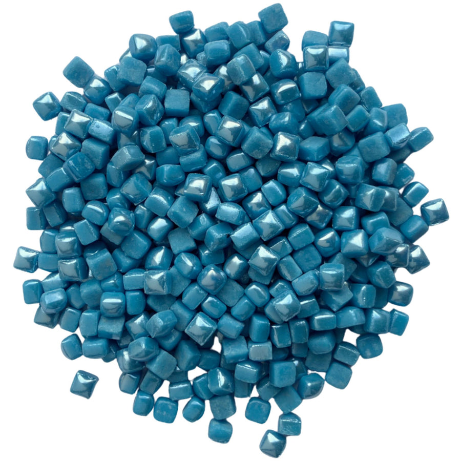 Micro Mosaico di Vetro 4,8mm Madreperla Blu Mare