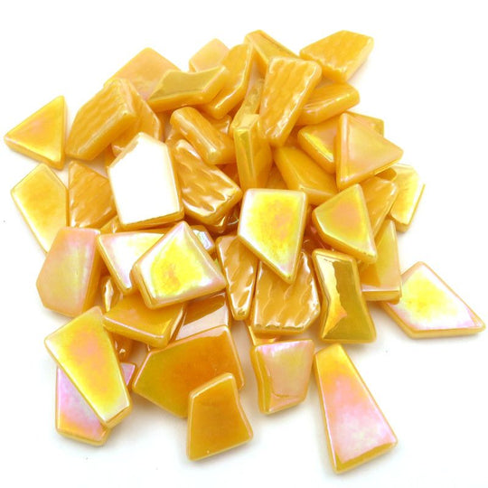 Ottoman Puzzle Iridescente Giallo Caldo