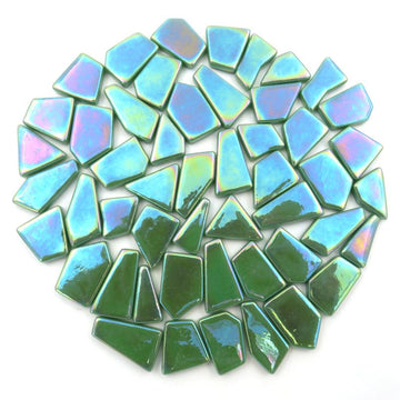 Ottoman Puzzles Iridescent Meadow Green