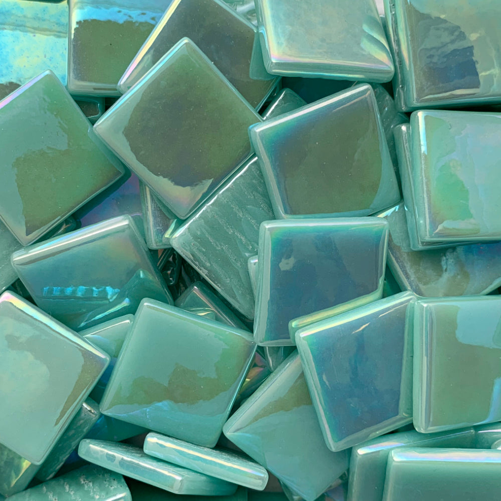 Pâte de Verre Madreperla 25mm Azzurro Chiaro