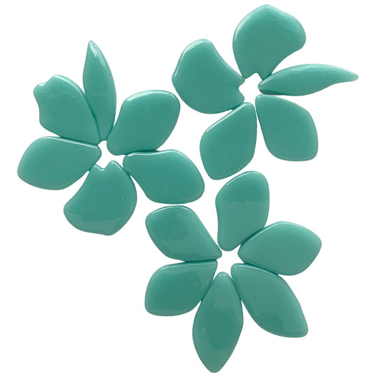 Bloemblaadjes Glas Lichtcyaan