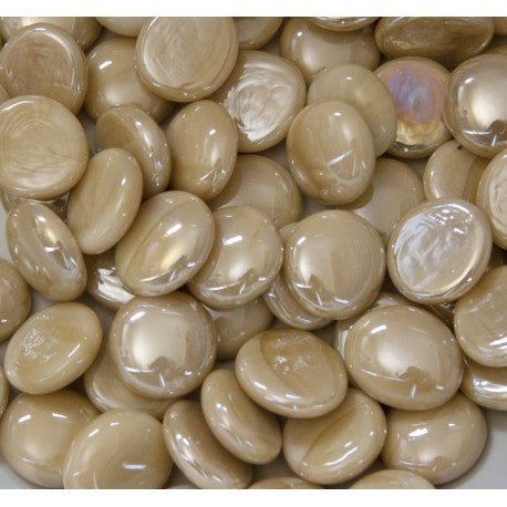 Glasdruppels  16-20mm Opaalcrème