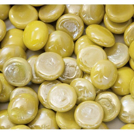 Glasdruppels  16-20mm Opaalgeel