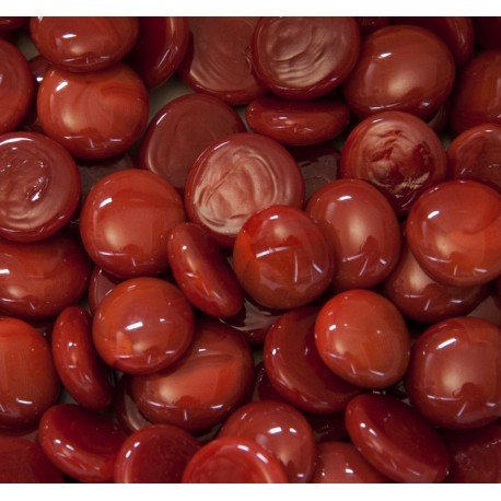 Glasdruppels  16-20mm Rood