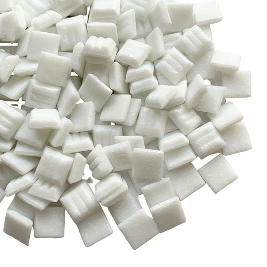 Pâtes de Verre 10mm  Blanc Mat