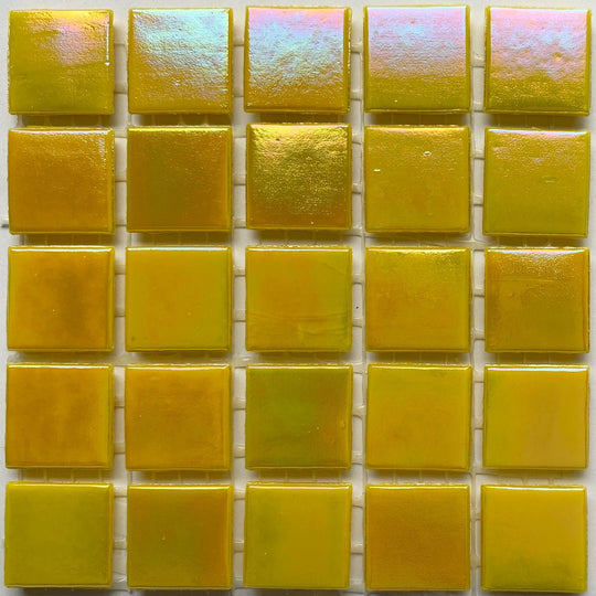 Iridescent Glass Mosaic 20mm  Citrine