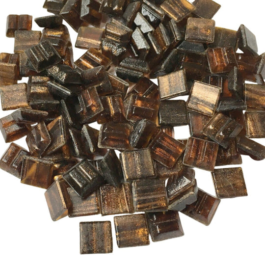 Glasmozaiek met Goud Dooradert 10mm Diep Topaas