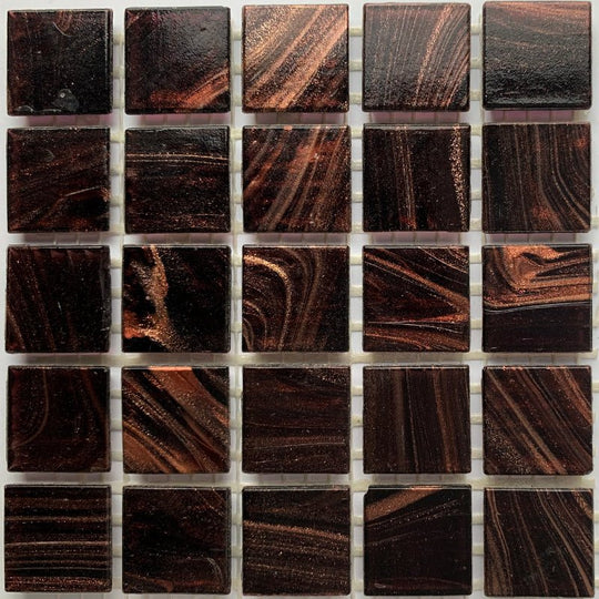 Pâtes de Verre Veiné d'or 20mm  Velours