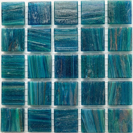 Pâtes De Verre Veiné D'or 20mm Paradis